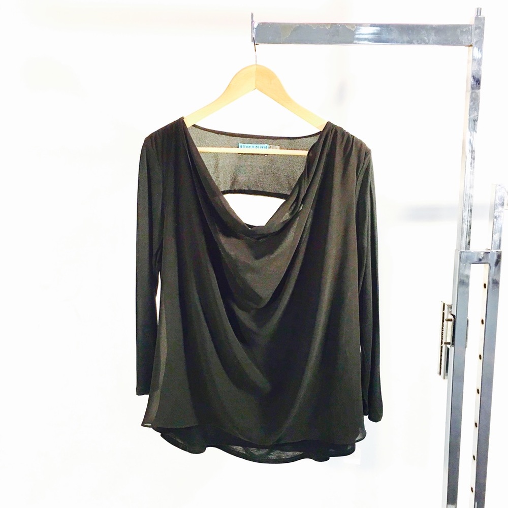 Alice + Olivia Layered Open-Back Top